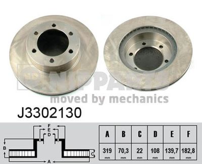 J3302130 NIPPARTS Тормозной диск