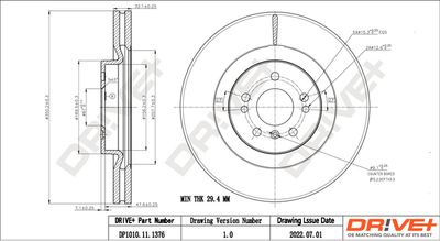 DP1010111376 Dr!ve+ Тормозной диск