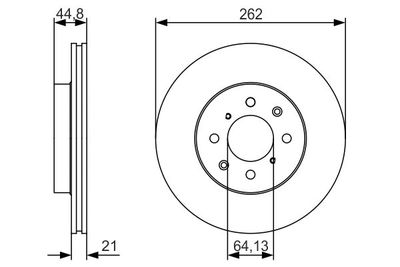 0986479R80 BOSCH Тормозной диск