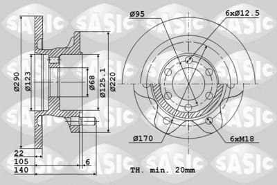 9004809J SASIC Тормозной диск