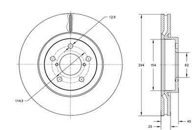 TX7296 TOMEX Brakes Тормозной диск