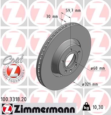 100331820 ZIMMERMANN Тормозной диск