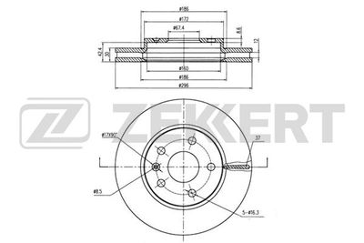 BS5622 ZEKKERT Тормозной диск