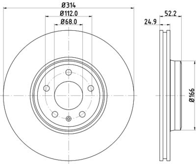 8DD355113881 HELLA PAGID Тормозной диск