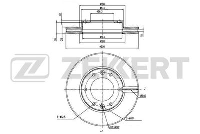 BS5756 ZEKKERT Тормозной диск