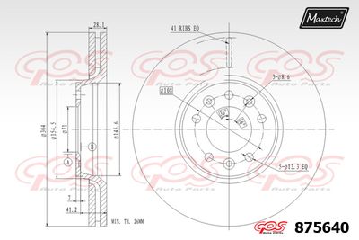 875640 MAXTECH Тормозной диск