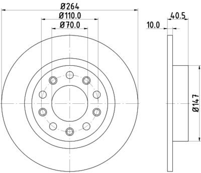 8DD355117241 HELLA PAGID Тормозной диск