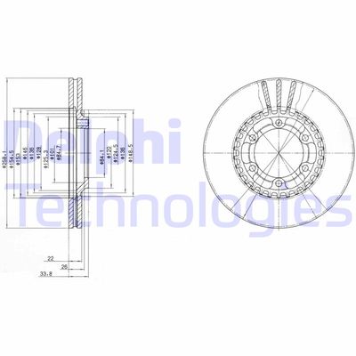 BG2513 DELPHI Тормозной диск