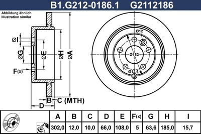 B1G21201861 GALFER Тормозной диск