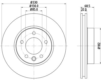 8DD355109741 HELLA PAGID Тормозной диск