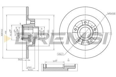 CD8185S BREMSI Тормозной диск