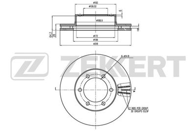 BS6330 ZEKKERT Тормозной диск