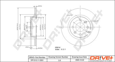 DP1010110261 Dr!ve+ Тормозной диск