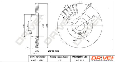 DP1010111221 Dr!ve+ Тормозной диск