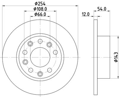 MDC871 MINTEX Тормозной диск