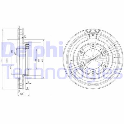 BG3539 DELPHI Тормозной диск