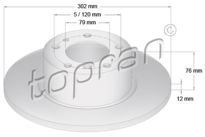 500561 TOPRAN Тормозной диск