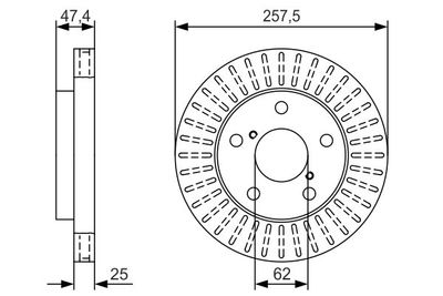 0986479U05 BOSCH Тормозной диск