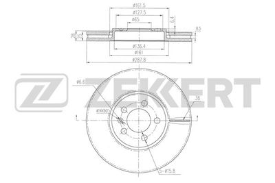 BS6519 ZEKKERT Тормозной диск