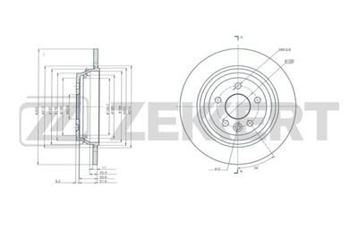 BS6012 ZEKKERT Тормозной диск