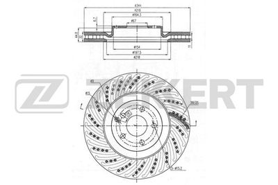 BS6432 ZEKKERT Тормозной диск