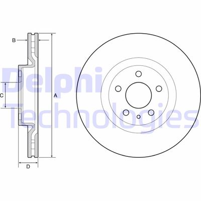 BG4654C DELPHI Тормозной диск