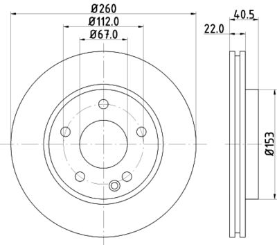 8DD355105991 HELLA Тормозной диск