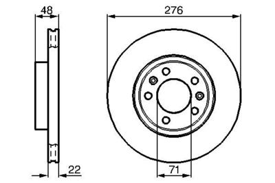 0986478140 BOSCH Тормозной диск