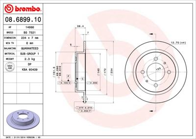 08689910 BREMBO Тормозной диск