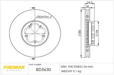 BD5630 FREMAX Тормозной диск