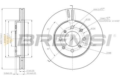 CD7610V BREMSI Тормозной диск