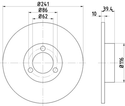 MDC144 MINTEX Тормозной диск