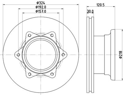 8DD355117551 HELLA PAGID Тормозной диск