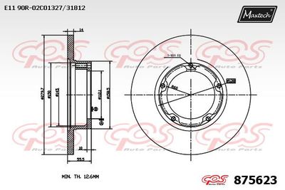 875623 MAXTECH Тормозной диск