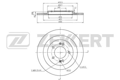 BS6203 ZEKKERT Тормозной диск