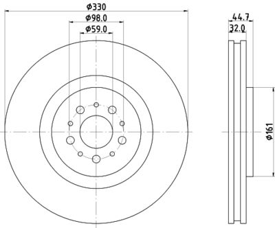 MDC1837 MINTEX Тормозной диск