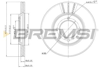 CD6607V BREMSI Тормозной диск