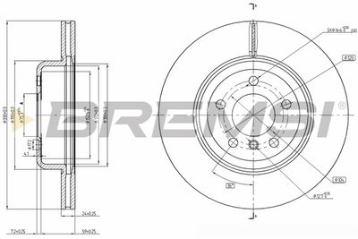 CD8039V BREMSI Тормозной диск