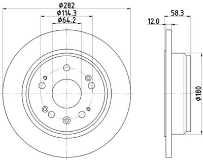 8DD355112451 HELLA PAGID Тормозной диск