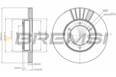 CD6800V BREMSI Тормозной диск