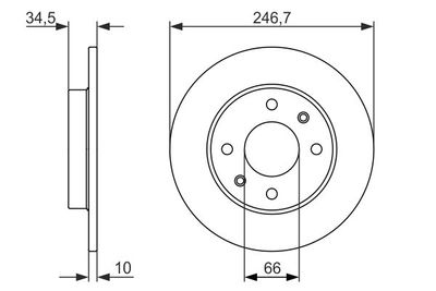 0986479827 BOSCH Тормозной диск