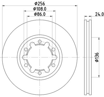 8DD355111731 HELLA PAGID Тормозной диск