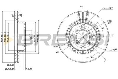 CD6978V BREMSI Тормозной диск