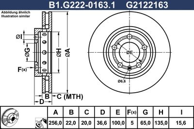 B1G22201631 GALFER Тормозной диск
