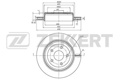 BS5664 ZEKKERT Тормозной диск