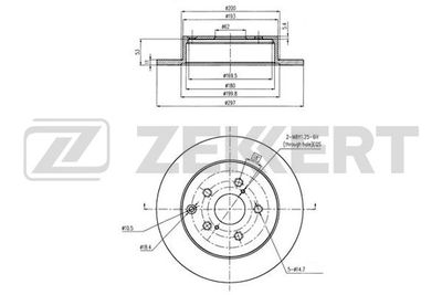 BS5703 ZEKKERT Тормозной диск