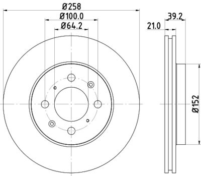 MDC1897 MINTEX Тормозной диск