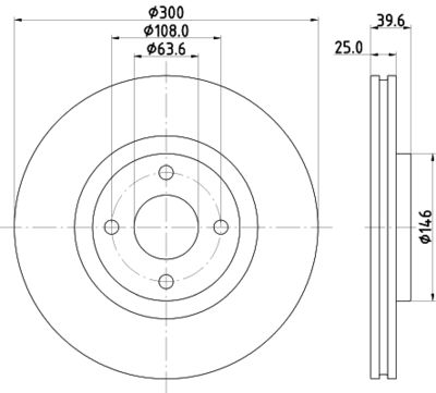 8DD355132721 HELLA Тормозной диск