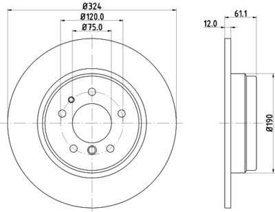 8DD355127111 HELLA PAGID Тормозной диск