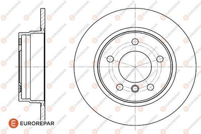 1618877480 EUROREPAR Тормозной диск
